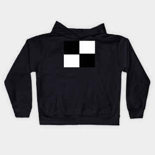 Retro Black and White Quadrant Design Kids Hoodie